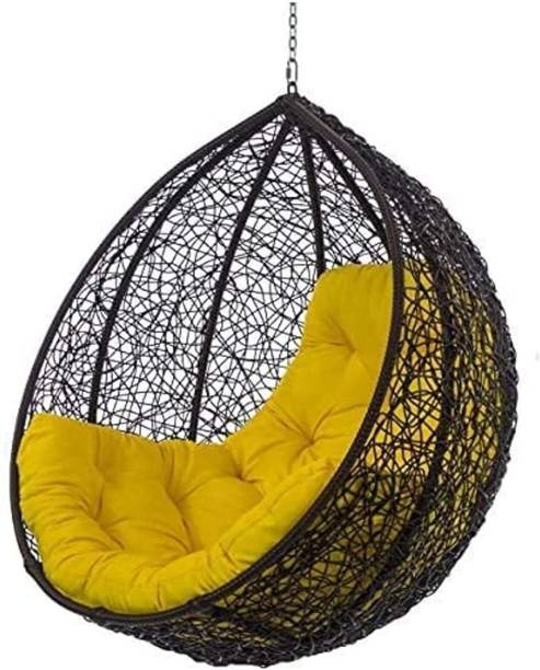 Casa Divina Hanging Swing Chair Without Stand Swing Chair for Balcony, Garden, Outdoor Iron Hammock