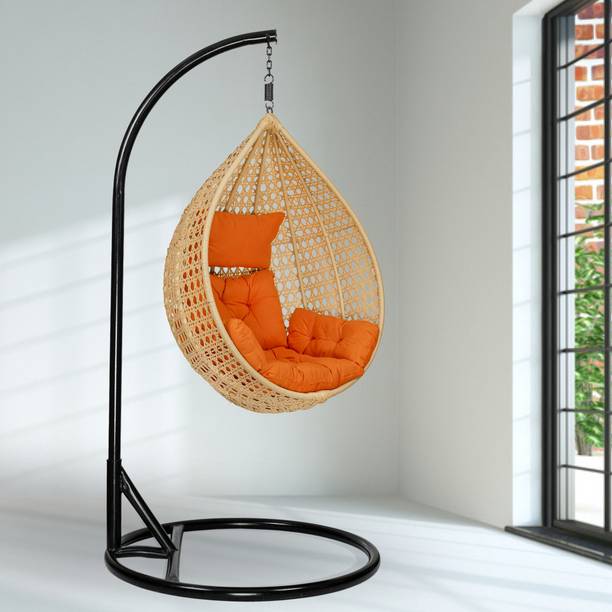 Swingzy Single Seater Iron Hanging Egg Swing Chair With Stand for Adult/ Iron Hammock Iron Hammock