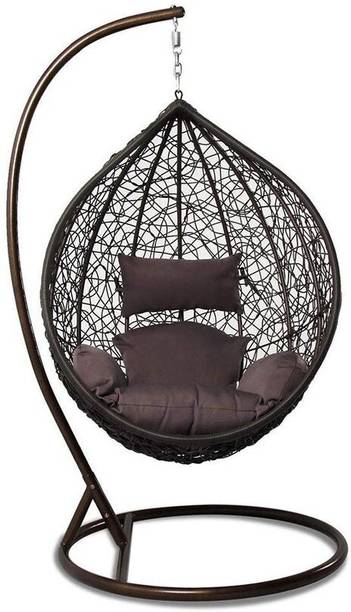 Bidodf Swing chair With Stand And Cushion Iron Hammock