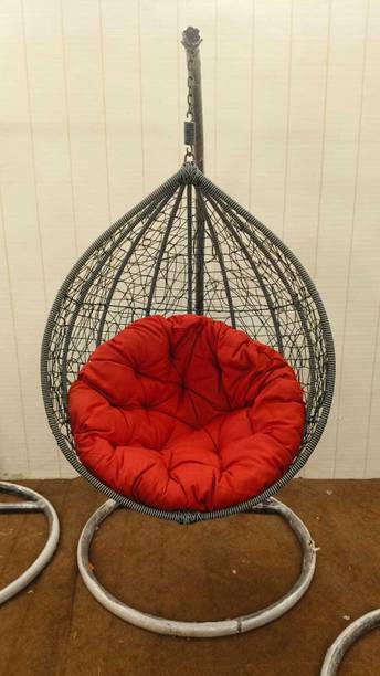 G & D Furniture Hub Hanging Swing Chair with Stand for Garden Iron Large Swing