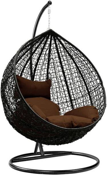 Urban Classic Single Seater Swing chair With Stand And Cushion For Adult Iron Hammock