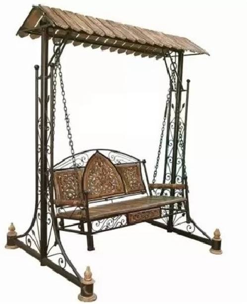 Handicraft WOOD AND IRON ANTIQUE LOOK FOLDABLE Wooden, Iron Large Swing