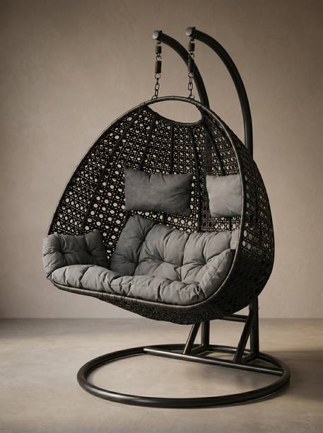 Hindoro Premium Double Seater Hanging Egg Swing Chair Iron Large Swing
