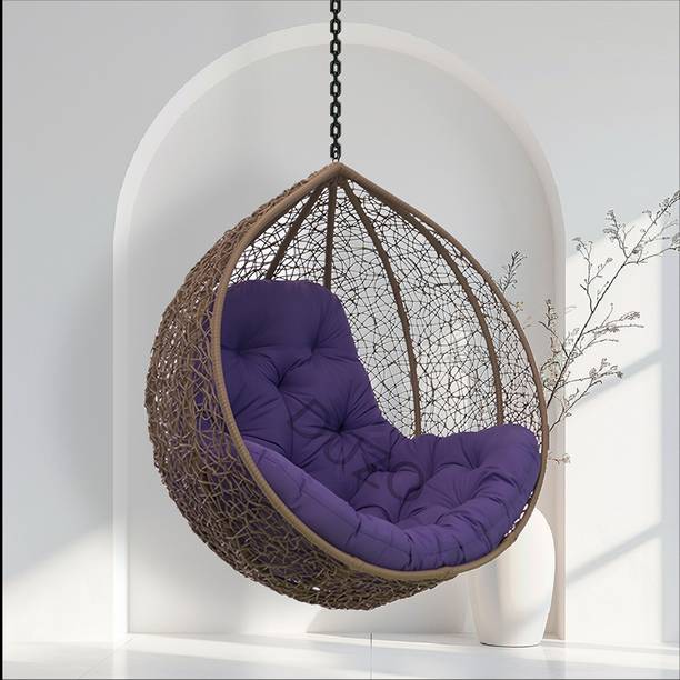 duzo Jhula Hanging Swing Chair for Adult Balcony Steel Large Swing