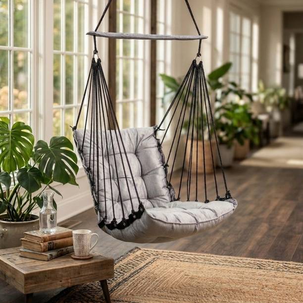 Swingzy Soft Polyester Hanging Swing for Adults/Hammock /Balcony Cotton Hammock