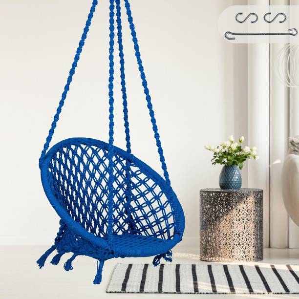 Patiofy Wooden Swing Chair/ Jhula Indoor/ Swing for Home/Swing for Adults Outdoor Wooden Cotton Large Swing