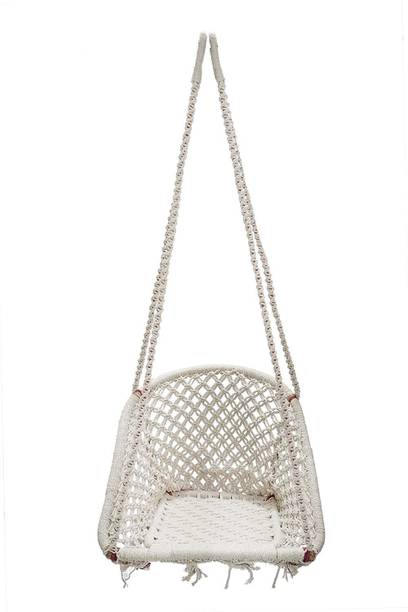 Patiofy White Color Baby Chair Hanging Swing Cotton Small Swing
