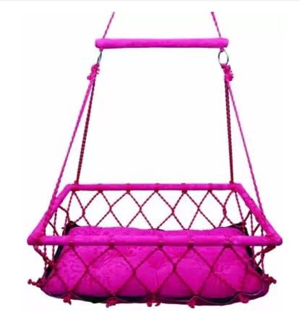 HURF CARE NEW BORN BABY (0-2 YEARS) PALNA JHULA SWING Cotton, Wooden Small Swing