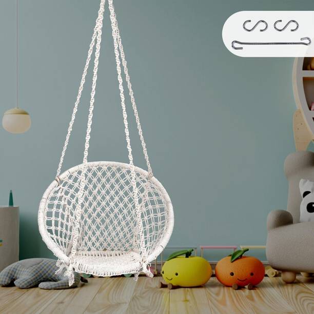Patiofy Swing for Home/ Swing for Adults Outdoor Wooden/ Wooden Swing Chair/Jhula Indoor Cotton Large Swing