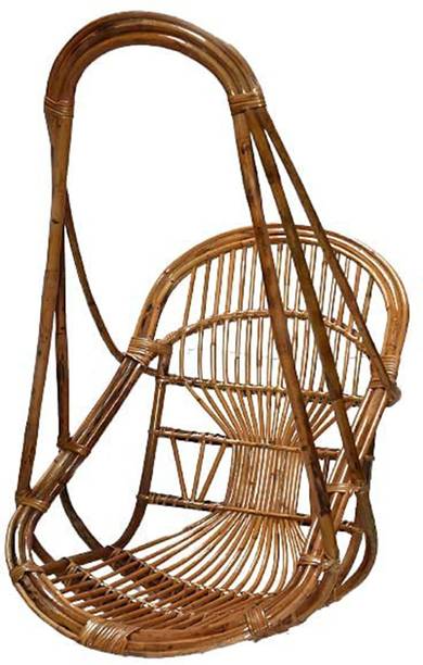 ZAANCREATION Bamboo Cane Swing Chair Jhula With Chain Indoor & Outdoor for Kids, Adults Bamboo Large Swing