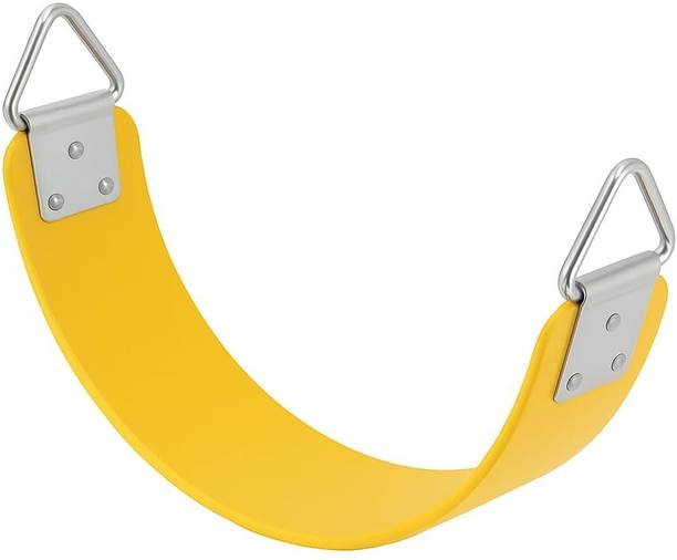 TOGGLE PLAY Heavy Duty Flexible EVA Swing Seat with Metal Triangle Rings for Kids & Adults Plastic Small Swing
