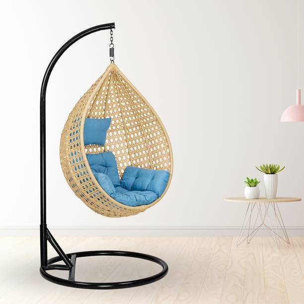 Swingzy Single Seater Iron Hanging Egg Swing Chair With Stand for Adult/ Iron Hammock Iron Hammock