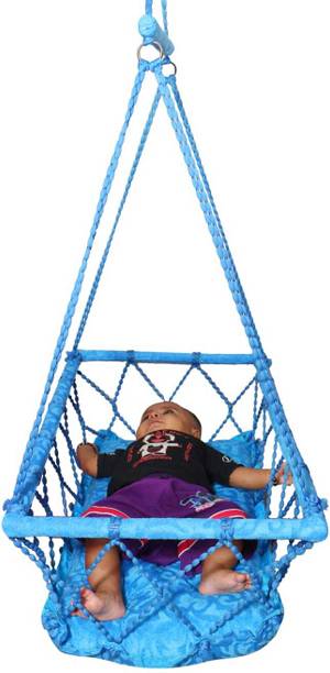 HURF CARE (0-2 YEARS) NEW BORN BABY PALNA JHULA SWING Wooden, Cotton Large Swing