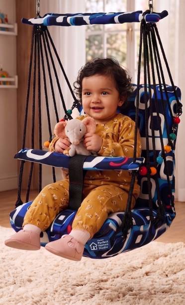 Flipkart Perfect Homes Studio Premium Fabric Baby Swing / Jhula with Safety Belt for Infants and Toddlers Cotton Small Swing