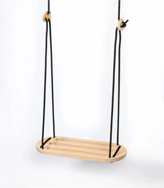 XSOURCE Wooden Swing for Children Suitable Weight 35 kg and Age 2 to 12 Years Wooden Small Swing