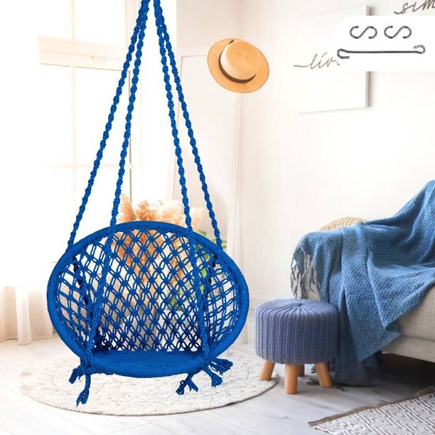 Patiofy Swing/ Swing for Adults/ Wooden Swing/ Wooden Swing Chair/ Hammock Swing/ Jhula Cotton Large Swing