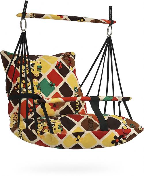 PackPoint Kid Folding and Washable (6 months- 4 Years) Swing | Home-Garden| Safety Belt| Cotton Hammock