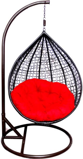 itaws Hanging Swing Chair With Stand Include Soft Fluffy Cushion Pillow Iron Hammock