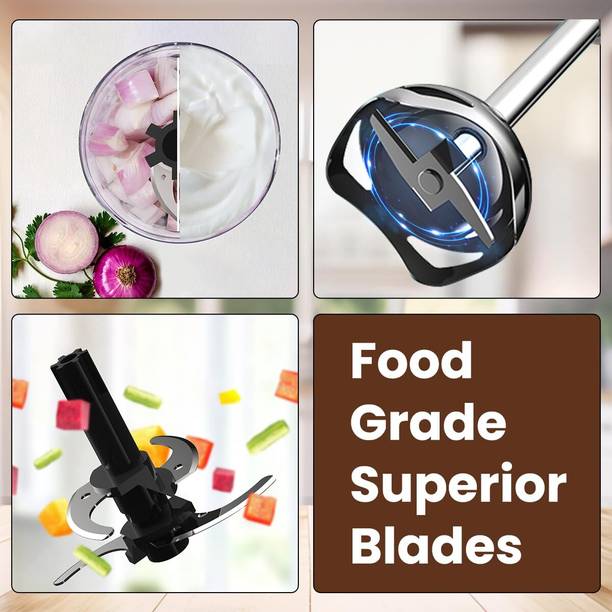 Crompton 300 W Black and Brown Hand Blender, Chopper, Electric Whisk  (AMEO TRIO – Hand blender+ Chopper+ whisker)