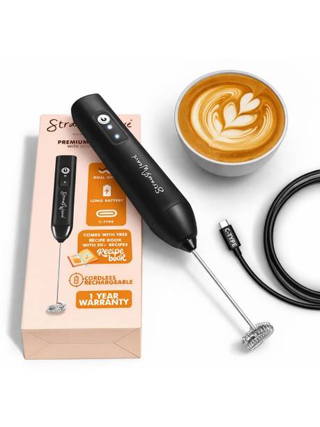Straw&Weave 50 W Black Electric Whisk, Hand Blender