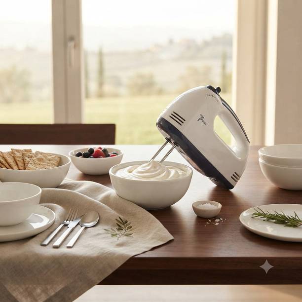kashtbhanjann 220 W Electric Hand Mixer 7 Speed for Eggs, Cake, Cream & Lassi | Electric Whisk, Hand Blender