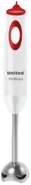 United 300 W White, Red Hand Blender