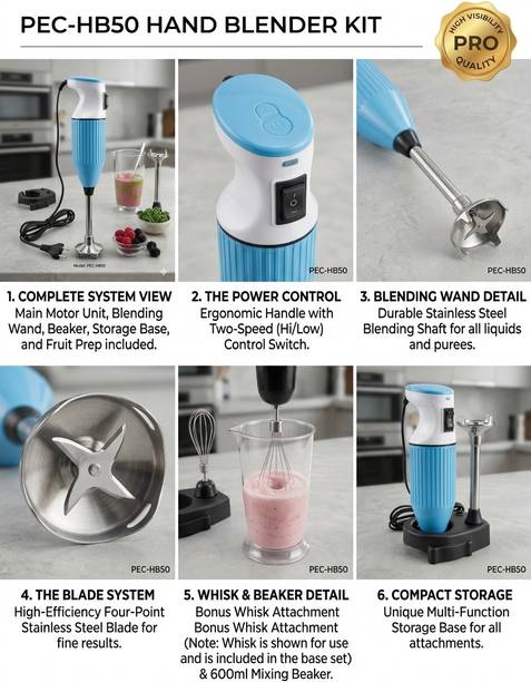 Varniraj enterprise 240 W Blue Chopper, Electric Whisk, Hand Blender, Stand Mixer