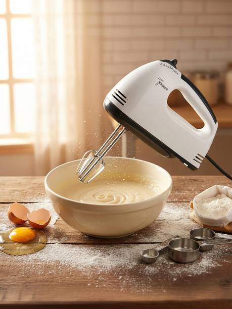 Leemoza 260 W White Electric Whisk, Hand Blender