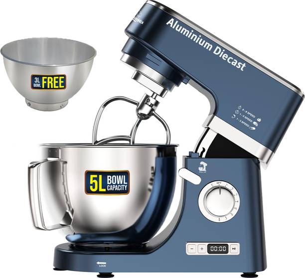 Inalsa 1400 W Blue/Silver Stand Mixer
