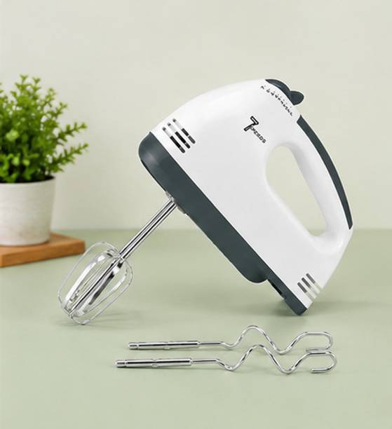 YAMA IMPEX 260 W Electric Hand Mixer, White and Black, Multi-Speed Egg Beater Hand Blender, Electric Whisk