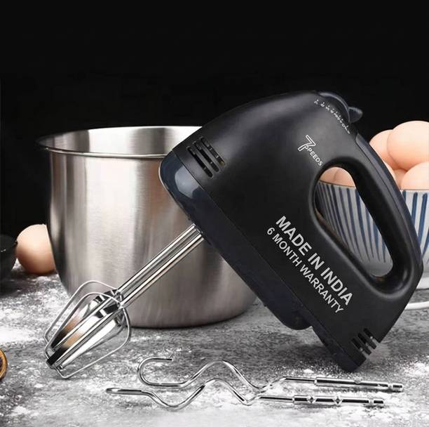 RAJJA 260 W Hand Mixer Electric With 7-Speed & 5 Stainless Steel Accessories Hand Blender