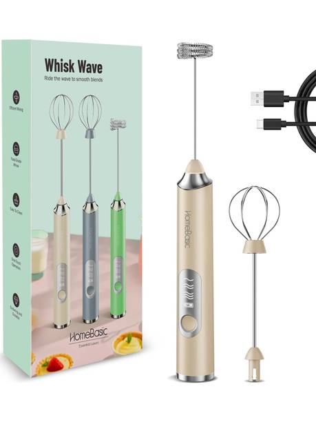HOMEBASIC 50 W Beige Hand Blender, Electric Whisk