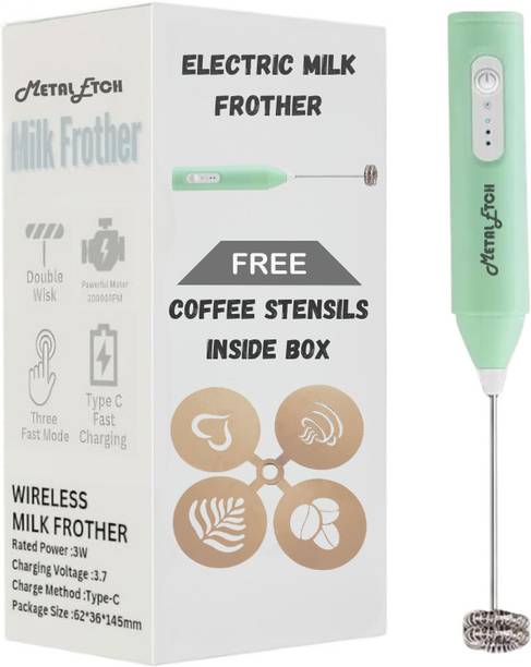 Metal Etch 50 W Natural Green Electric Whisk, Hand Blender