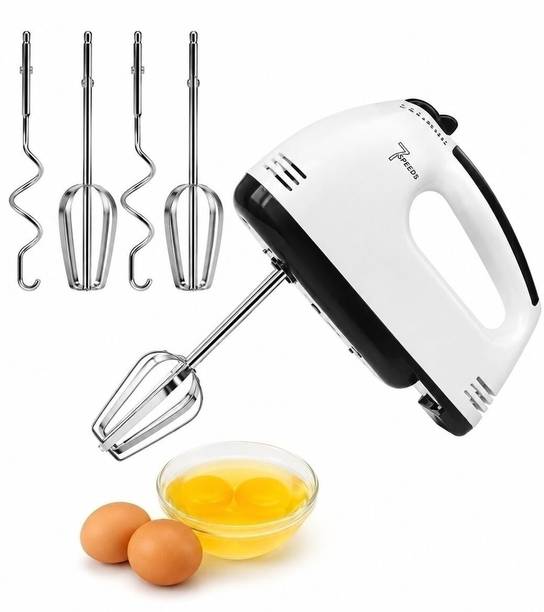 Pacific Trading 260 W White | Electric Egg Beater | Cake & Cream Whisk Mixer | Kitchen Baking Tool Hand Blender
