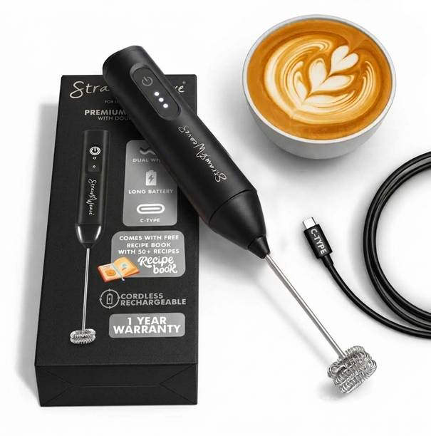Straw&Weave 50 W Black Electric Whisk, Hand Blender