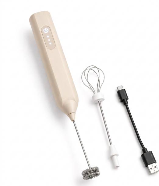 Namo Bharat Ent 50 W Double Attachment Electric Milk Frother & Egg Beater (Beige) Hand Blender, Electric Whisk, Stand Mixer