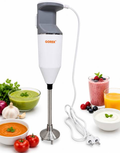 gorek technologies 250 W Powerful Motor Hand Blender | with Rust Free Steel Arm GT-HB-250 Pro Hand Blender