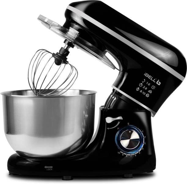 iBELL 4600MPLUS Electric Food Mixer, 100% Copper Motor,10 Speed, 6L SS Bowl, 1300 W Stand Mixer