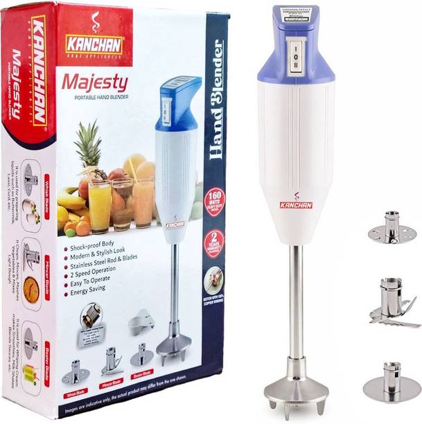 KANCHAN 200 W White Hand Blender, Electric Whisk