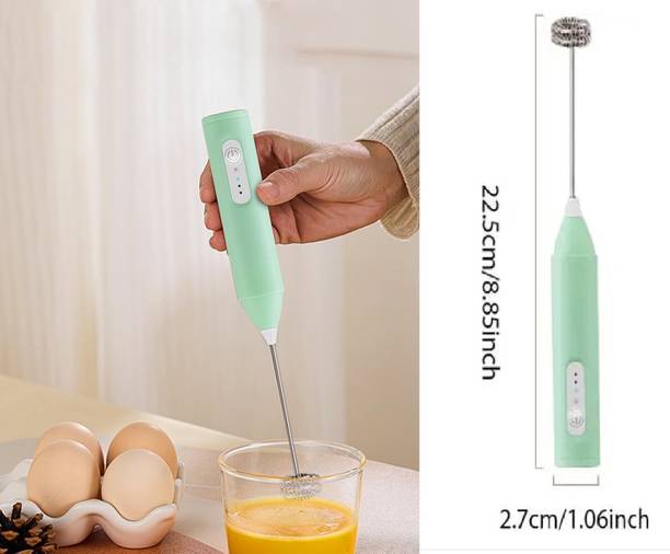 Kindlook 50 W Black Milk Frother Handheld USB, Electric Coffee Beater Hand Blender Hand Blender