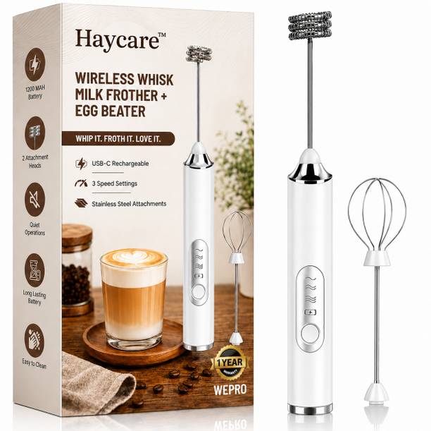 Haycare 50 W White Hand Blender, Electric Whisk, Stand Mixer