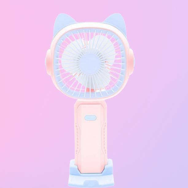 BITWEAVE Electric Fan Mini - USB Type-C, 3 Speeds, 6Hr Backup FAN-077-Rechargeable Mini Table Fan - USB Powered, Lightweight Design USB Air Cooler