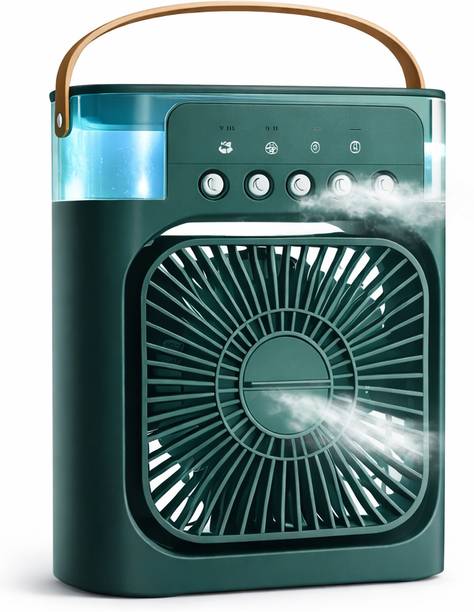 wealthvision enterprises Portable Mini Air Cooler Fan with Water Tank & Mist Cooling MCFAN104-GREEN USB Air Cooler