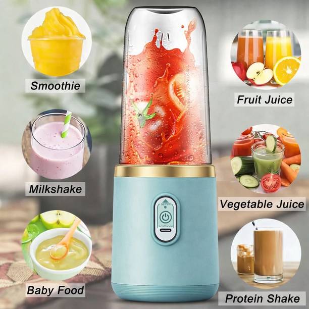 Keekos Plastic, Steel Portable USB Rechargeable Juicer Blender Mini Smoothie Maker Bottle Hand Juicer