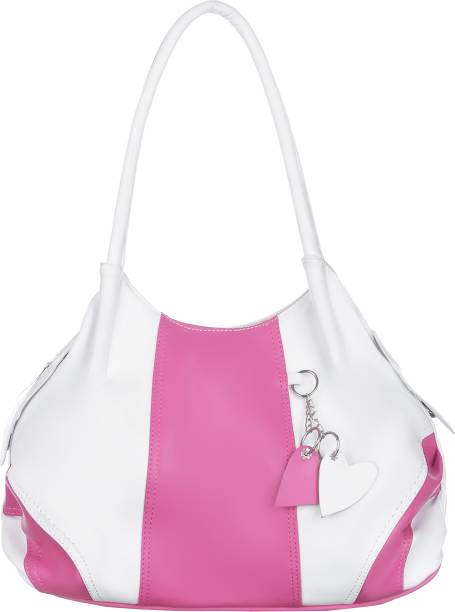Women White, Pink Shoulder Bag Price in India