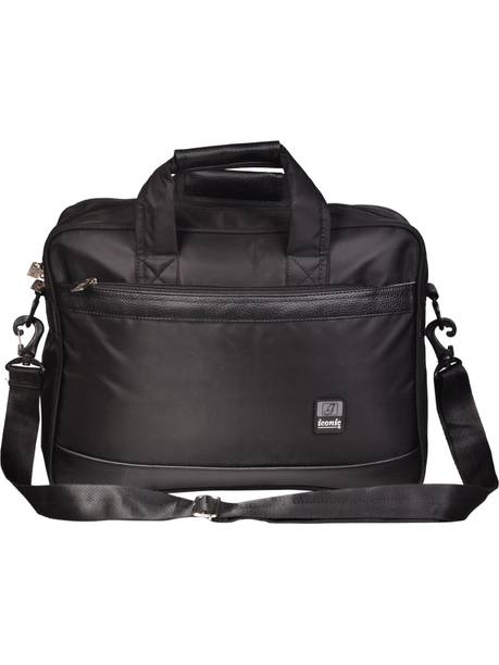 Iconic Men & Women Black Messenger Bag
