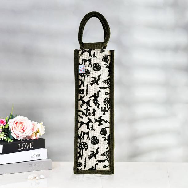 Heart Home Men & Women Green Bottle Bag