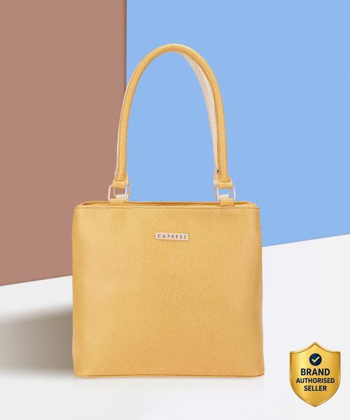 Women Beige, Yellow Tote