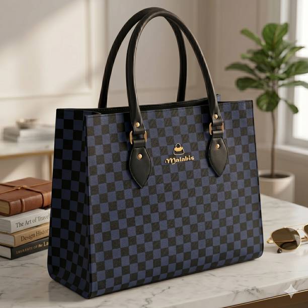 Women Blue, Black Tote