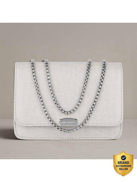 Women White Sling Bag